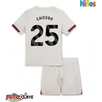 Camiseta Chelsea Moises Caicedo #25 Visitante Equipación para niños 2025-26 manga corta (+ pantalones cortos)
